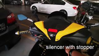 Honda Rs150R Cj Ipoh 28Mm Vmb Exhaust Sound With Stopper Vs Without Stopper Fiber Inside