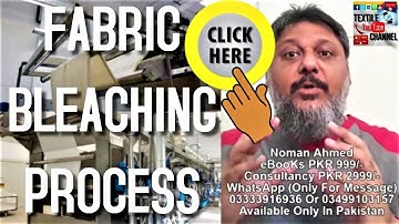 FABRIC BLEACHING PROCESS (COMPLETE COURSE) #BLEACHING #PRETREATMENT #TEXTILES #GARMENTS #APPARELS