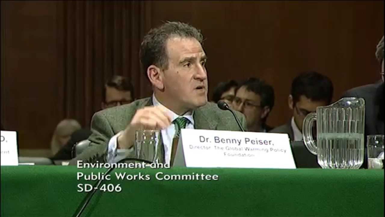 dr benny peiser testimony at the us senate committee on environment us senate environment and public works committee