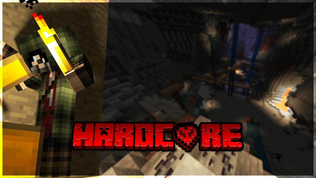 I explored a MASSIVE cave in HARDCORE Minecraft - YouTube