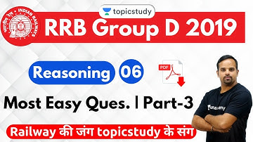 7:00 PM - RRB Group D 2019 | Reasoning by Sachin Sir | Most Easy Questions (Part-3)