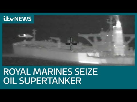 Royal Marines seize 1,082-foot oil supertanker bound for Syria | ITV News