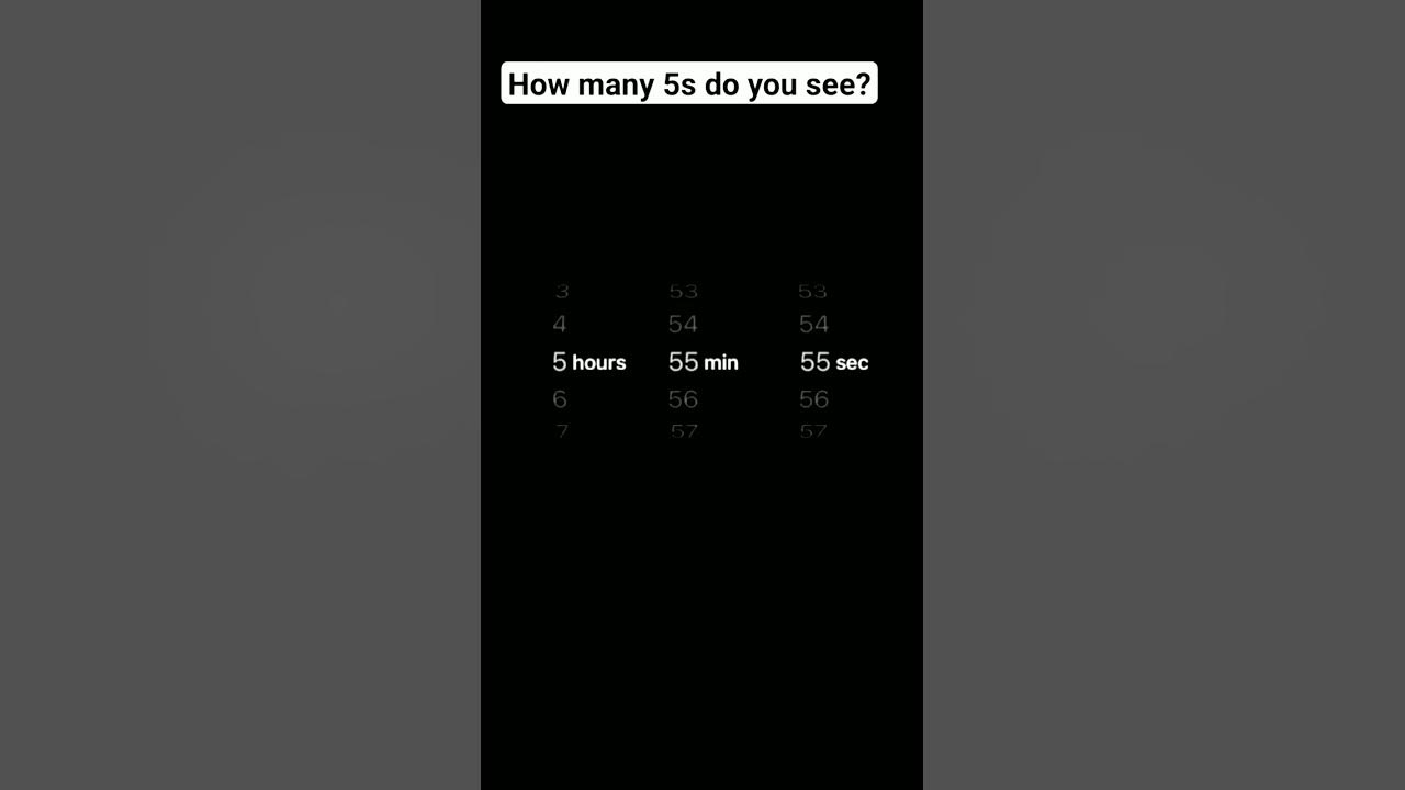 how-many-5s-do-you-see-youtube