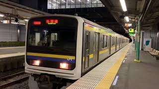JR外房線209系286M(千マリC433編成)誉田駅3番線発車。