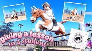 GIVING A LESSON TO A STUDENT!!!!  *voiced*   ~Harmony Fields Riding Academy~