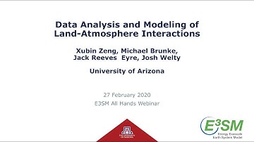 Data Analysis and Modeling of Land-Atmosphere Interactions