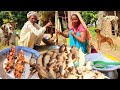 How to cook hindu couple on  fire after hunting wild animals sandha  sandha recipe in hindi
