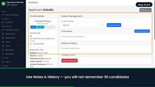 JagaStaff HRMS Tutorial 25 — Managing Applicants screenshot 5