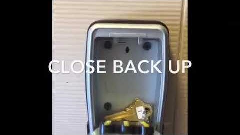 How to Open and Close Lock box