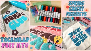 SPRING 🌸 CRICUT PROJECTS USING TECKWRAP CRAFT PUFF HTV