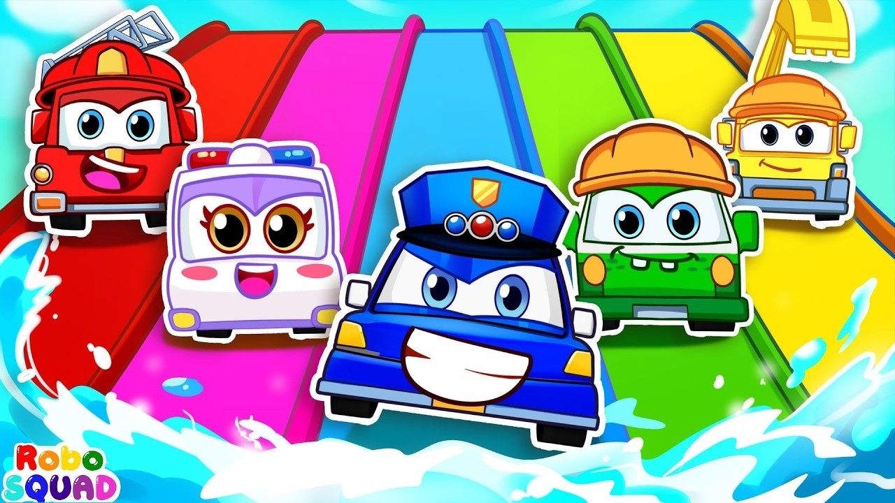 Car Garage Adventure 💥 Wheels On The Construction Trucks ✨ Kids' Songs | Nursery Rhymes | RoboSquad