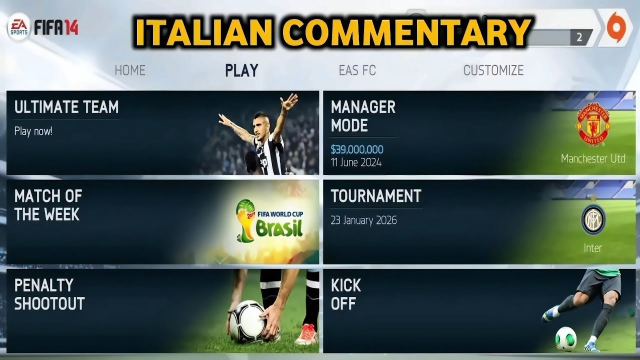 FIFA 14 Mod Android Italiano Commentary Gameplay