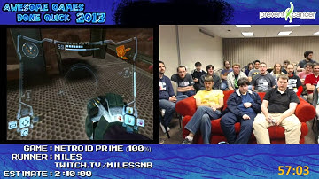 Metroid Prime - Speed Run in 1:49:40 (100%) by Miles (Awesome Games Done Quick 2013) GCN