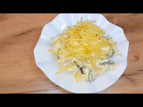 ОЧЕНЬ БЫСТРЫЙ И СЫТНЫЙ САЛАТ.ПОДОЙДЕТ И К ПРАЗДНИЧНОМУ СТОЛУ!