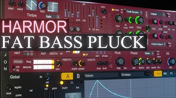 Harmor Fat Bass Pluck Sound Design | FL Studio 21 Tutorial