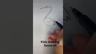  drawing تعليم رسم بسيط للاطفال فلامنجو