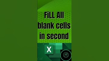 How to Fill Blank Cells in Excel Automatically|#shorts #viral #shortsviral #viralvideo  #excel