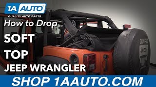 How to Drop Soft Top 06-18 Jeep Wrangler screenshot 2