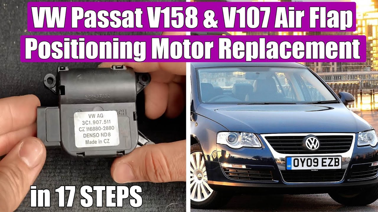 Montgomery Prosecute Analytical How to remove V158 & V107 Air Recirculation Flap Positioning Motor VW  Passat B6 2006-2010, B7, CC - YouTube