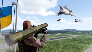 Russian Expensive Fighter Jets Surprised by Ukrainian Javelin Missile Attack - Arma 3