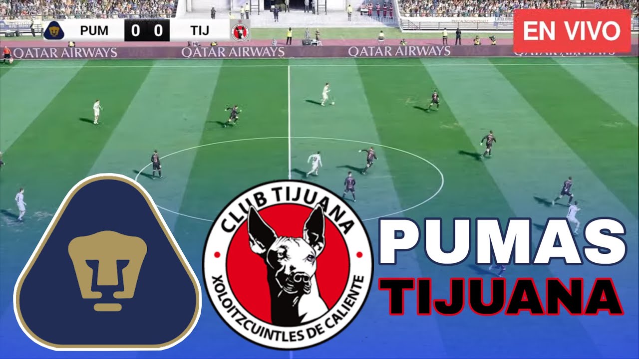 Pumas vs Tijuana Liga MX Apertura 2025 Partido Simulación PES 2021 ...
