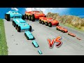 Big & Small King Dinoco with BTR wheels vs Big & Small Mcqueen with BTR wheels vs DOWN OF DEATH