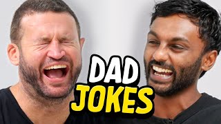 Dad Jokes | Don't laugh Challenge | Andrew vs Sath | Raise Your Spirits