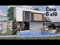 CASA PEQUENA DE 6 X 10 METROS - house design ideas