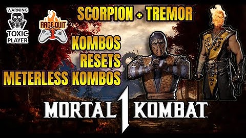 MK1 SCORPION & TREMOR GUIDE. KOMBOS / RESETS / 950 % DAMAGE