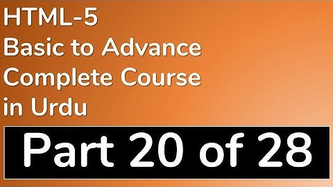 20 Progress Bar HTML 5 in Urdu with Example