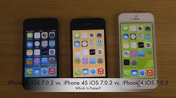 iPhone 5 iOS 7.0.2 vs. iPhone 4S iOS 7.0.2 vs. iPhone 4 iOS 7.0.2 - Which Is Faster?