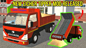 DOWNLOAD EICHER TIPPER MOD FOR bus simulator Indonesia ,BUSSID V3.7.1#bussidmods 😎😍