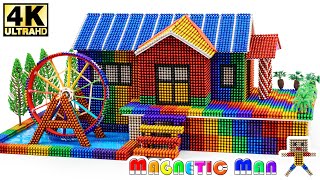ASMR Building Beautiful House from Magnetic Balls, Slime (Satisfying) | Magnetic Man 4K