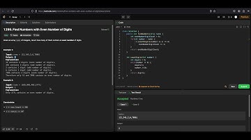 Leetcode: Find Numbers with Even Number of Digits