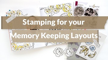 Stamping for your Memory Keeping Layouts featuring Book Engravings Stamp set