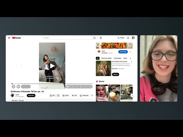 Reacting to relatable TikToks.
