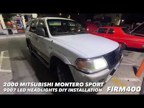 2000 MITSUBISHI MONTERO SPORT 9007 LED LIGHTS DIY UPGRADE INSTALLATION