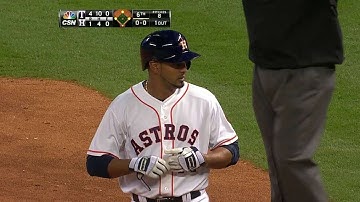 Guzman singles to center to score Fowler