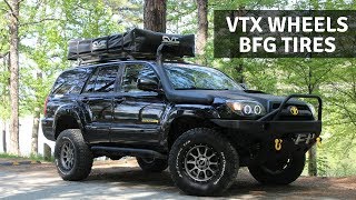 Quick walk around of my 2007 toyota 4runner build. this video covers
wheels and tires. vtx rogues 34x10.5x17 bfg ko2 tires follow me on
facebook ig @4...