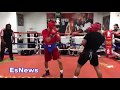 Rolando romero sparring ryan garcia at mayweather boxing club   esnews boxing