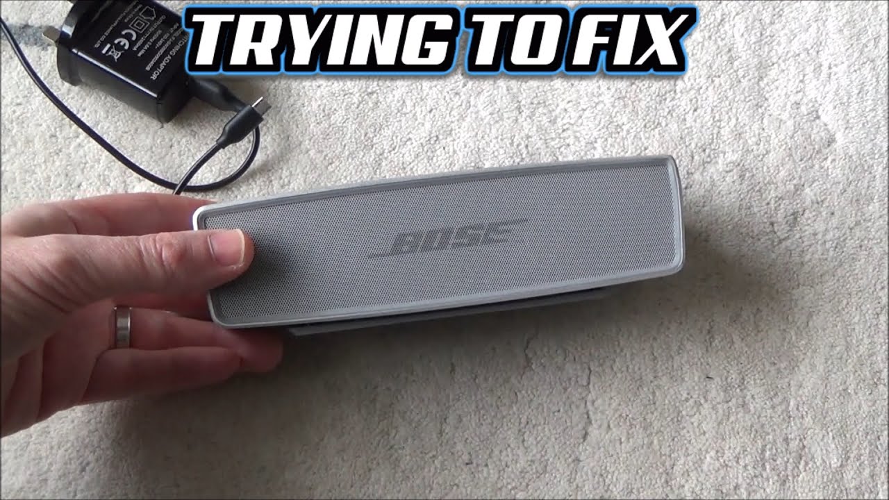 Trying to FIX: BOSE SoundLink Mini SPEAKER (Red Flashing Light) - YouTube