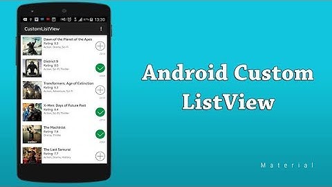 Custom listView in android studio