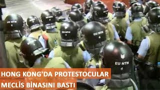 Hong Kongda Protestocular Meclis Binasını Bastı Resimi