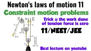 Constraint motion 11: Newton's laws of motion class 11th|NEET&amp;JEE(  best questions)