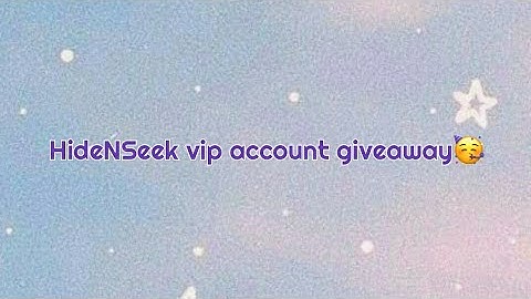 HIDE N SEEK MINI GAME ACCOUNT GIVEAWAY | FINALLY!|