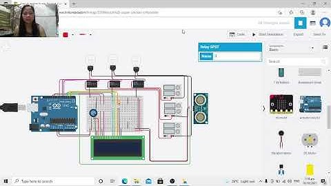 Experiment #6: Controlling AC light bulb using relay module w/ultrasonic distance sensor