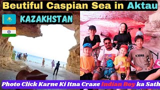 Mesmerize Caspian Sea Of Aktau In Kazakhstan Last Day In Kazakhstan Indian Boy