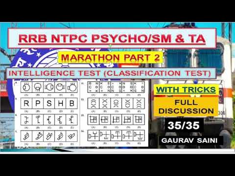 CLASSIFICATION MARATHON PART 2| RRB NTPC PSYCHO TEST - YouTube