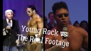 Young Rock vs The Real Footage