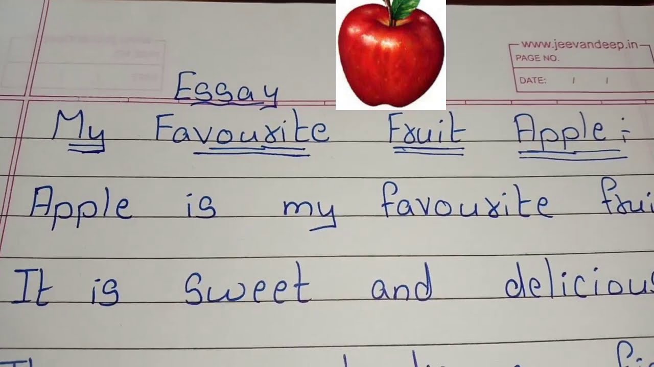 essay on an apple for class 1